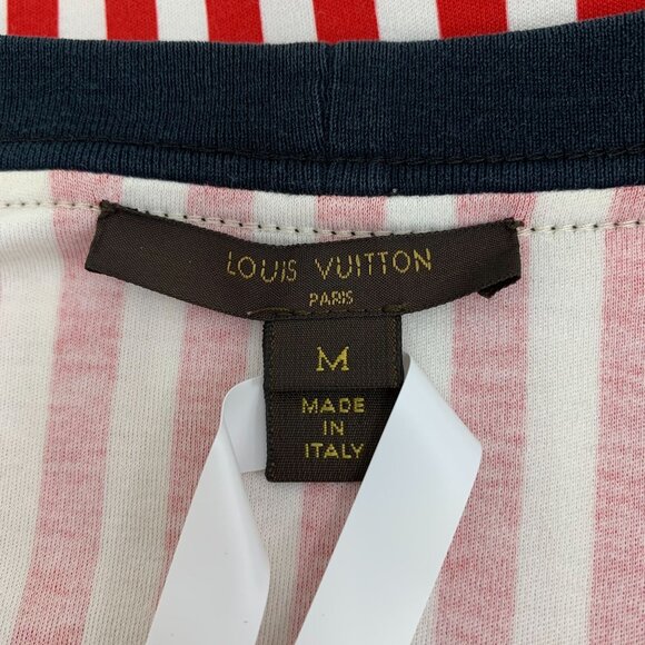 Louis Vuitton Multicolored Logo Patchwork Striped Cotton Round-Neck Short-Sleeve - Picture 2 of 7